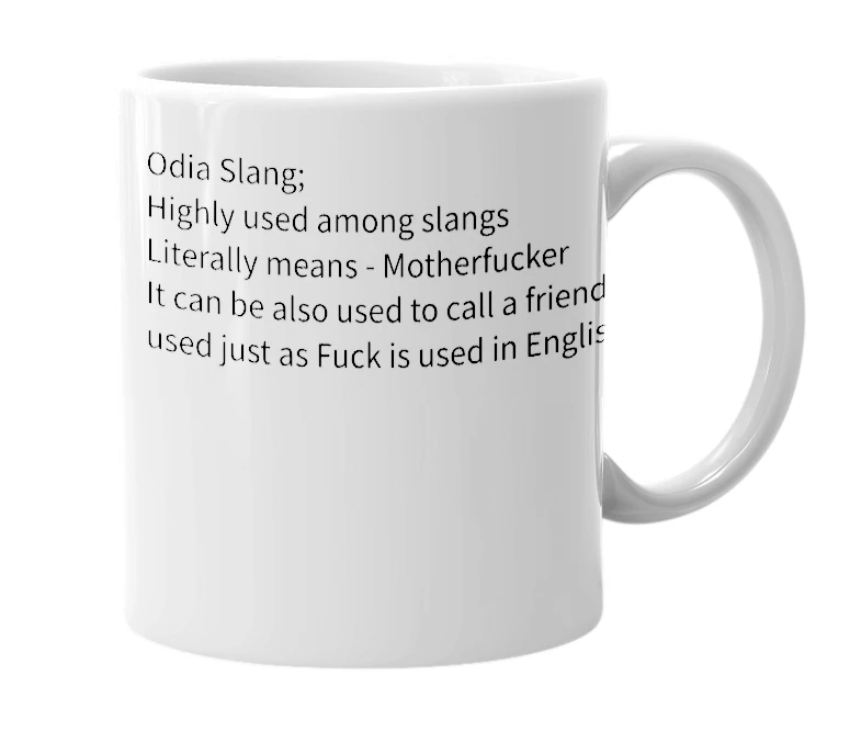 White mug with the definition of 'Maghia'