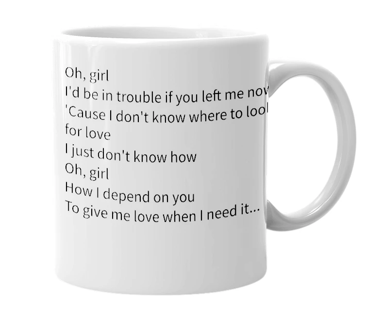 White mug with the definition of 'Oh Girl'