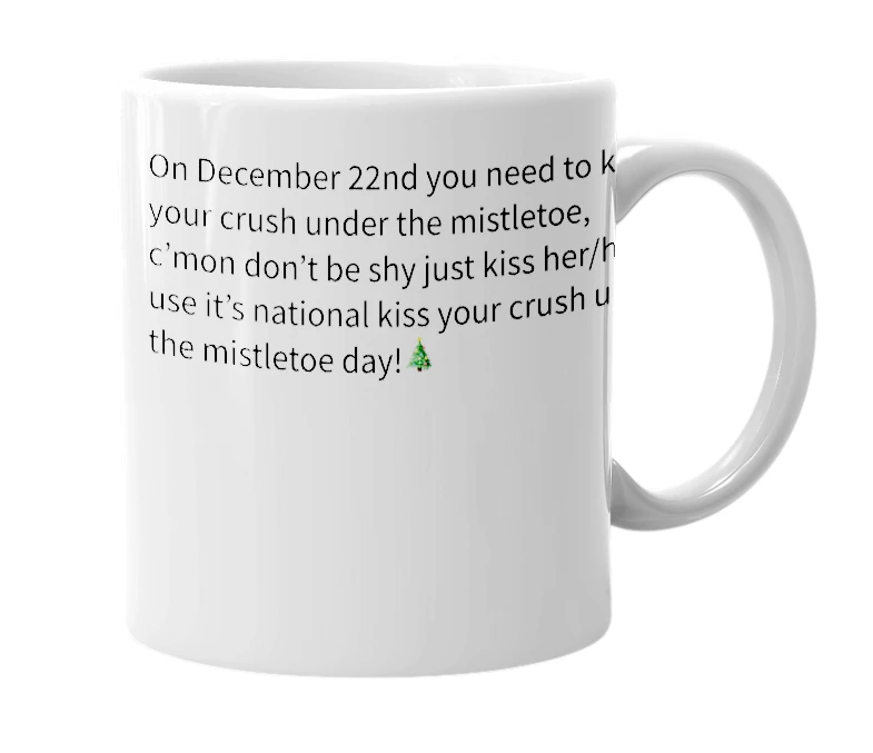 White mug with the definition of 'December 22nd'