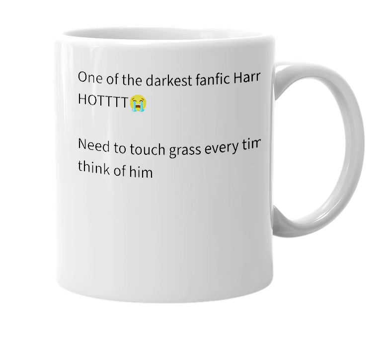 White mug with the definition of 'Stall Harry'