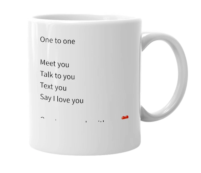 White mug with the definition of '1121'