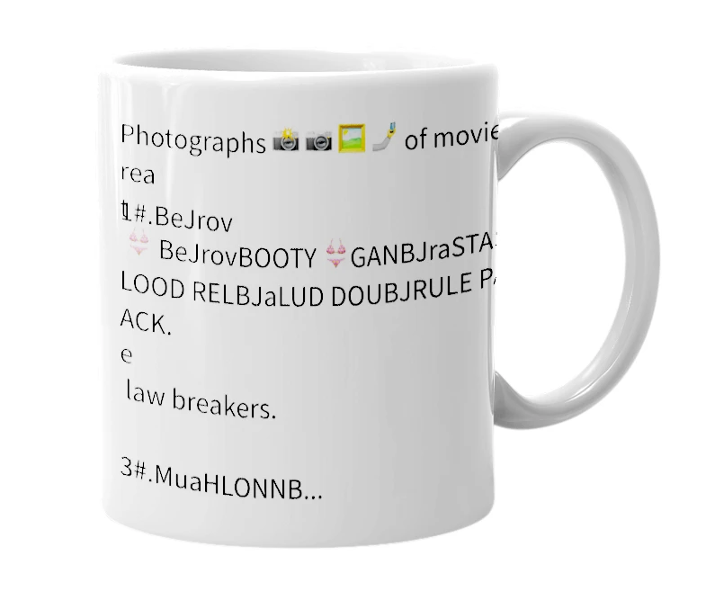 White mug with the definition of 'LONNIE BEMMIMGFILM JUNIOR'