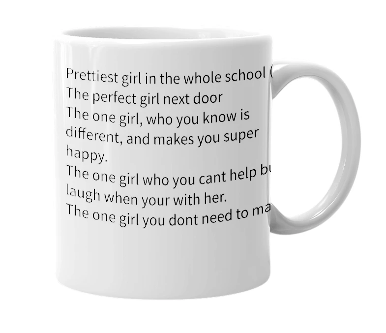 White mug with the definition of 'Bortzy'