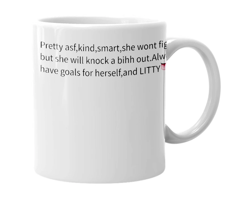 White mug with the definition of 'jamiea'