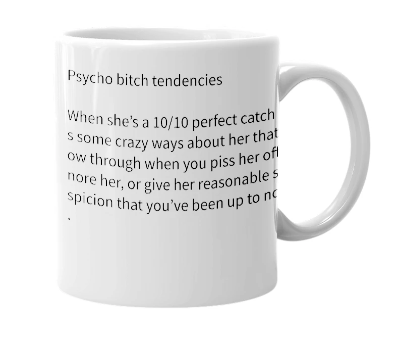 White mug with the definition of 'PBT'