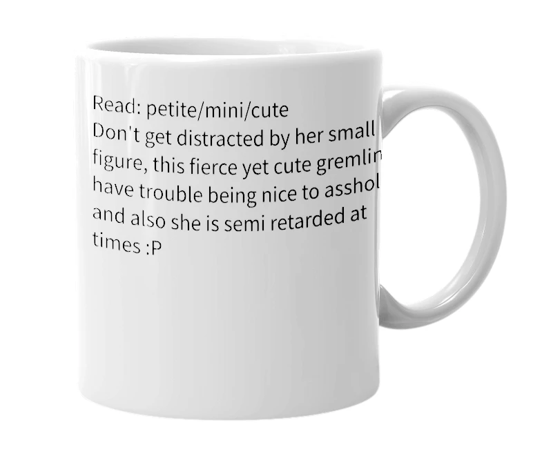 White mug with the definition of 'izzaty'