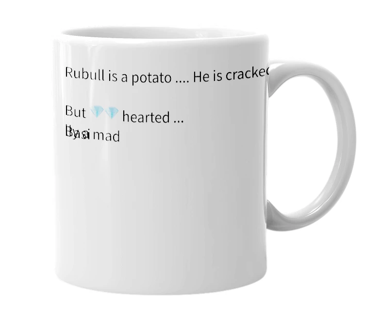 White mug with the definition of 'Rubul'