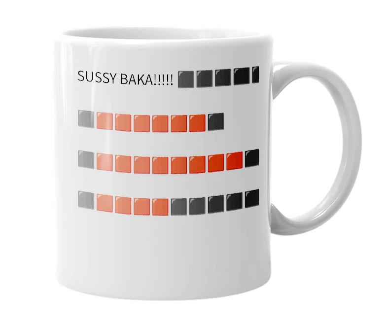 White mug with the definition of 'SUS'