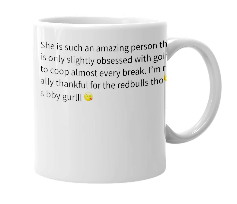 White mug with the definition of 'Bibiii'