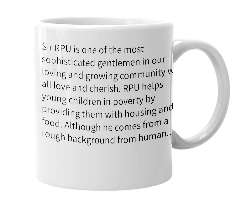 White mug with the definition of 'Rishi Ponnusamy Umesh The IV'
