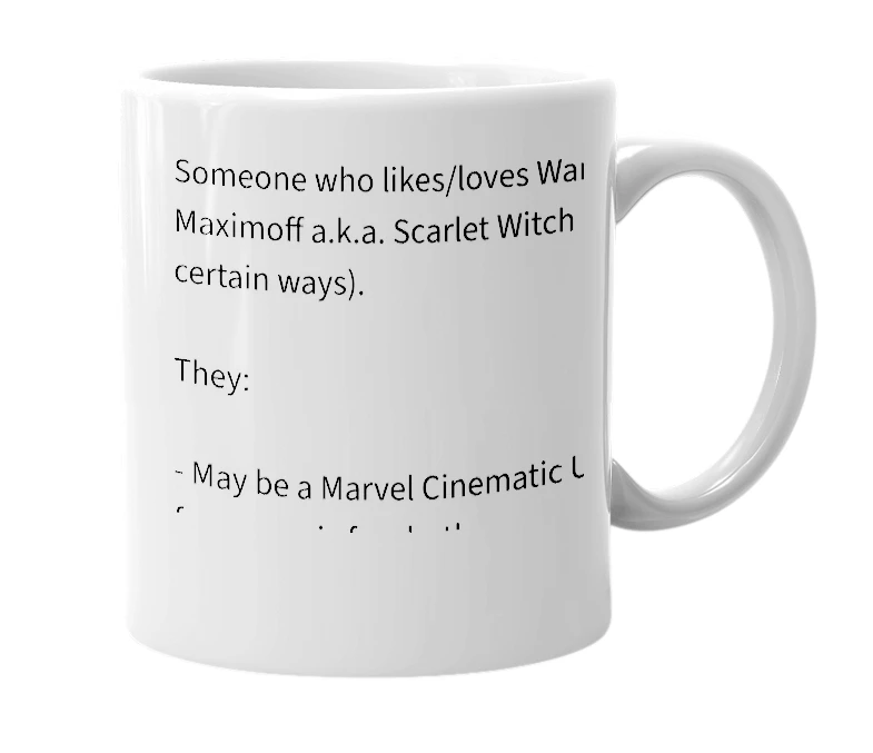 White mug with the definition of 'Wanda stan'