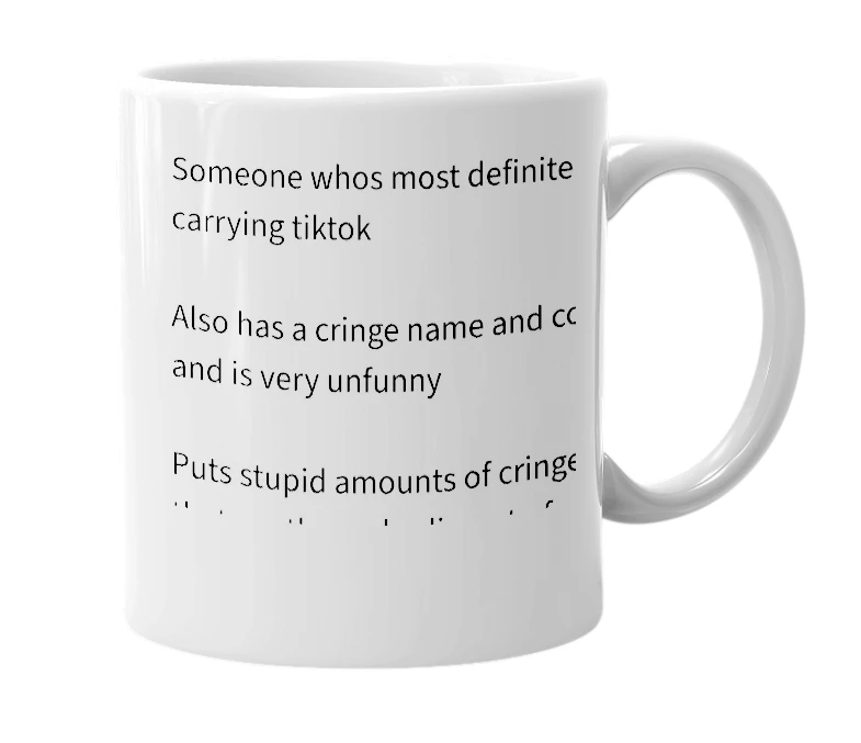 White mug with the definition of 'deku.is.trash'