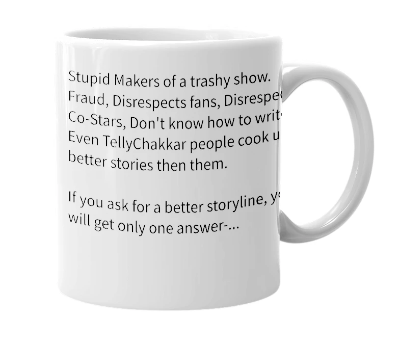 White mug with the definition of 'EDKV2 Makers'