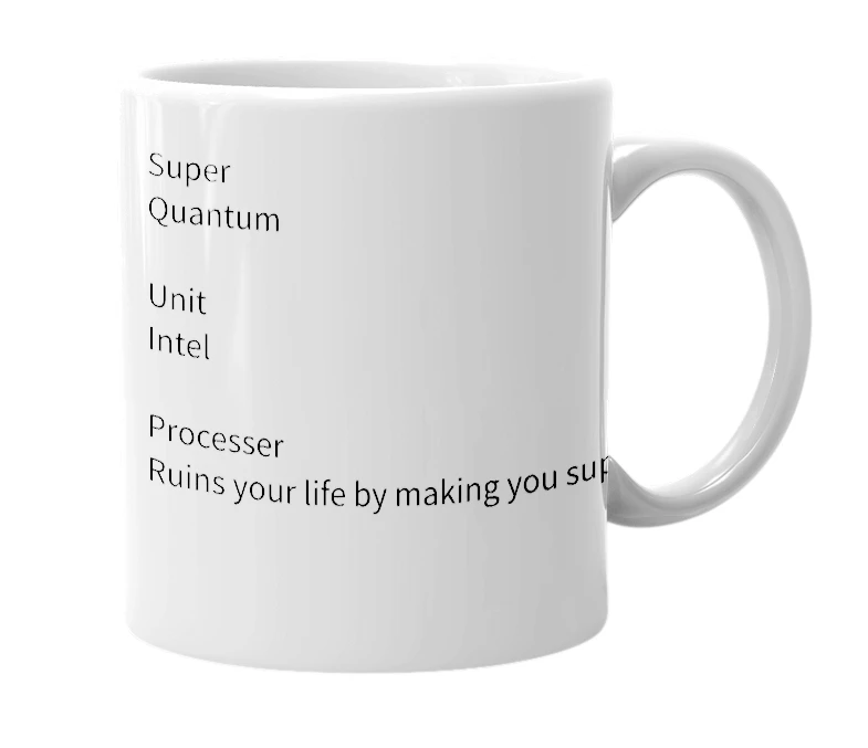 White mug with the definition of 'Squip'