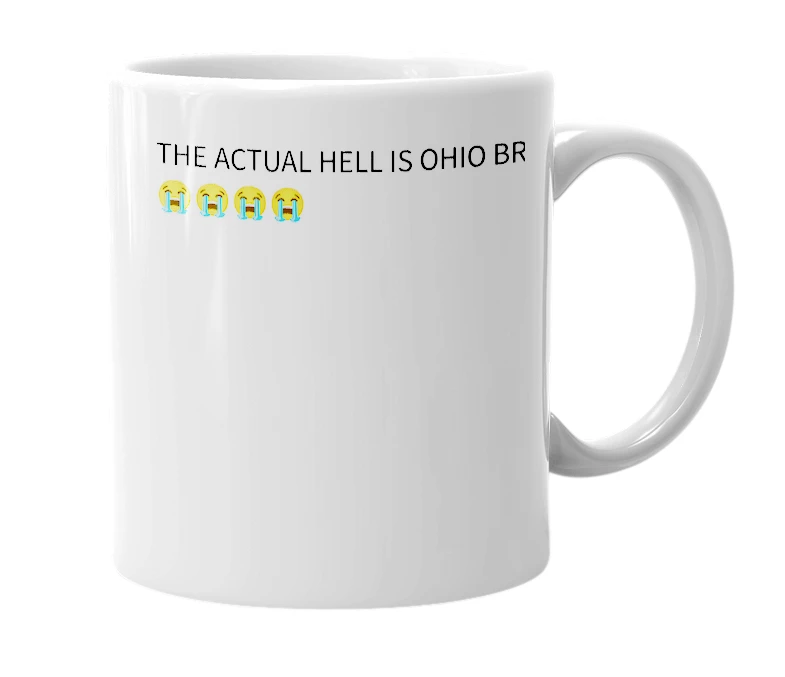 White mug with the definition of 'ohio'