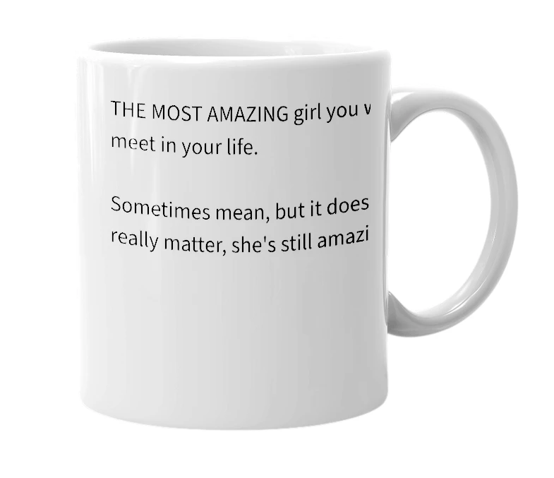 White mug with the definition of 'Mariah'