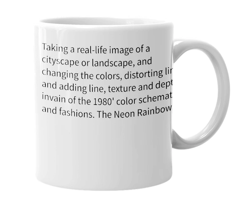 White mug with the definition of 'Vapor-Waverized'
