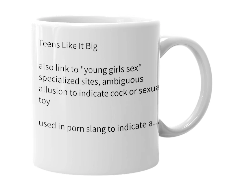 White mug with the definition of 'TLIB'