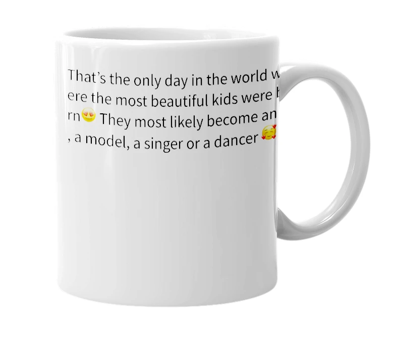 White mug with the definition of 'February 4th'