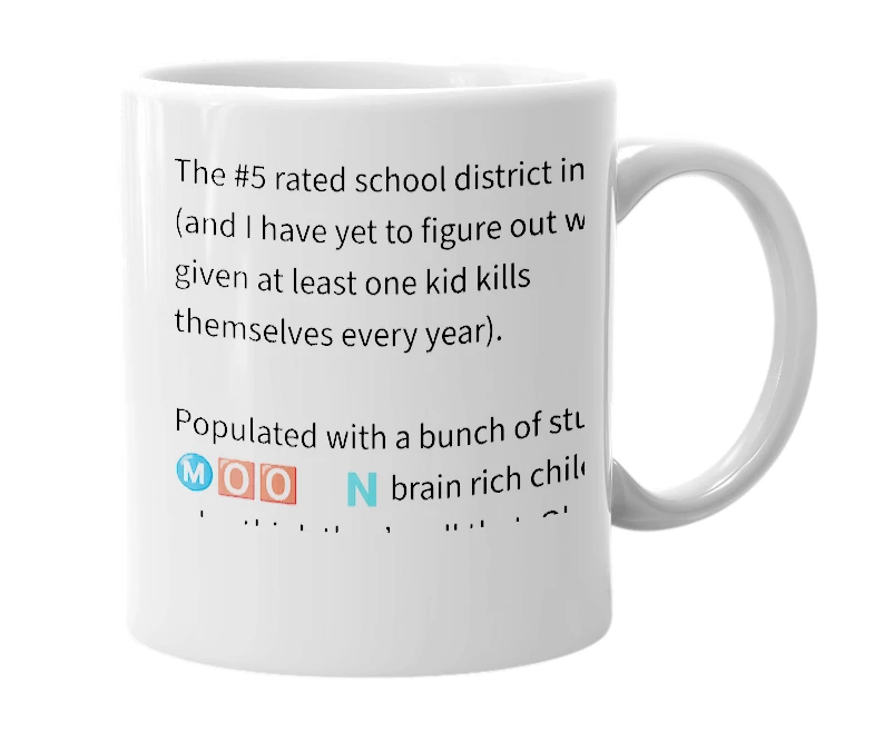 White mug with the definition of 'Olentangy'