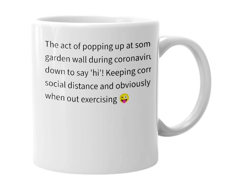White mug with the definition of 'Gnoming'