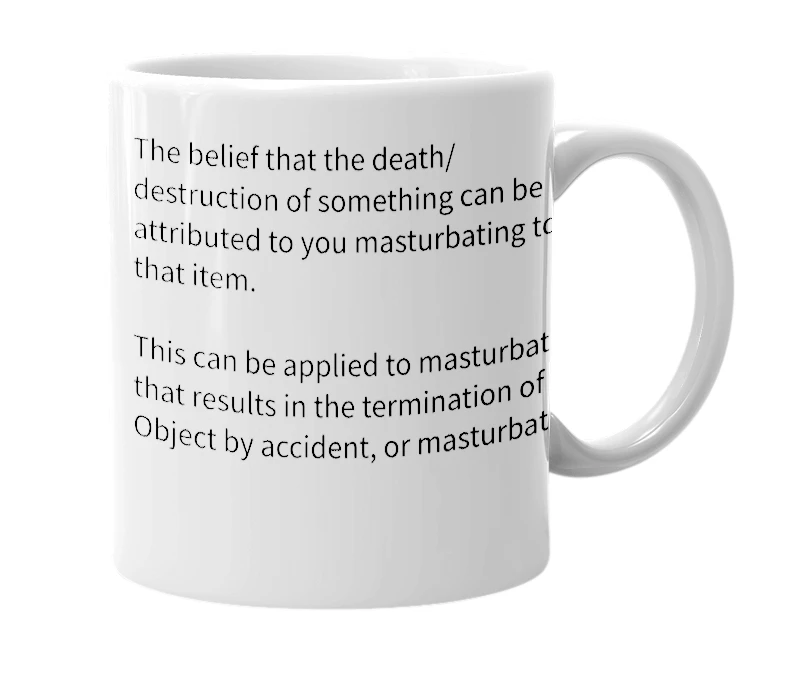 White mug with the definition of 'Fapsassination'