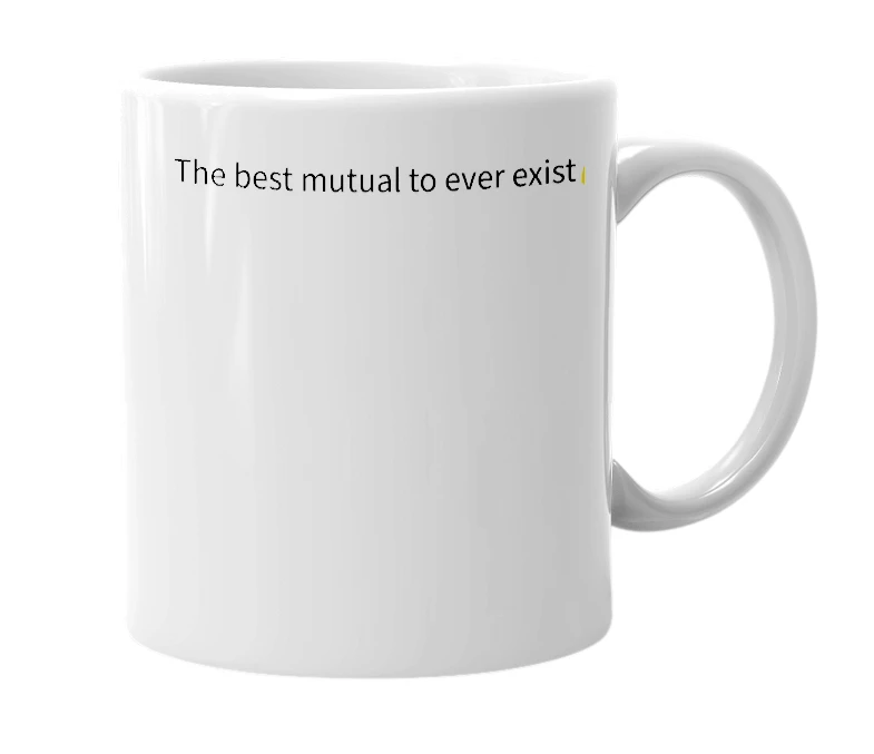 White mug with the definition of '#_ymirs.wifeisthebest'