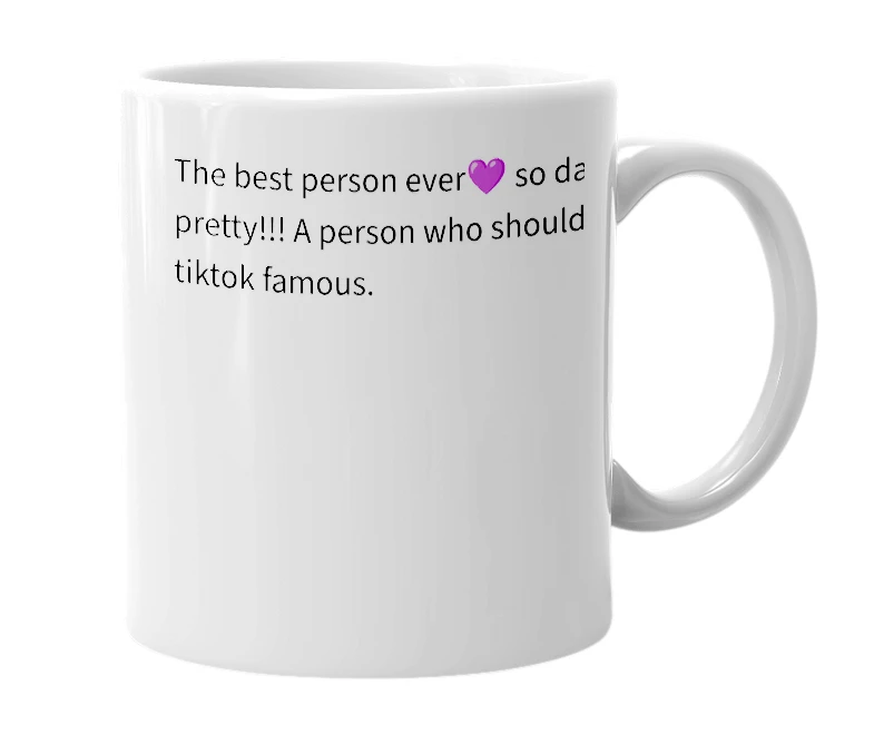 White mug with the definition of 'riss50'