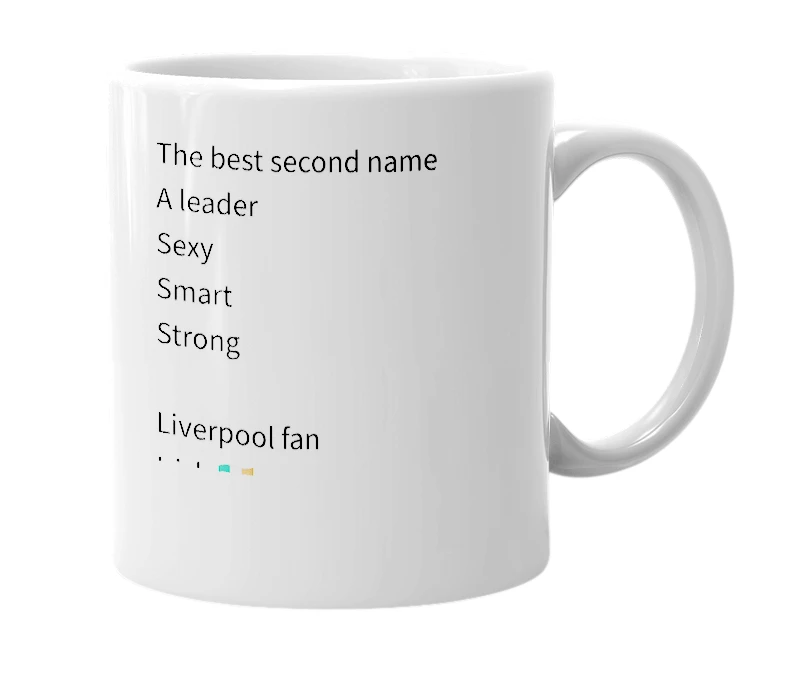 White mug with the definition of 'O’Keeffe'