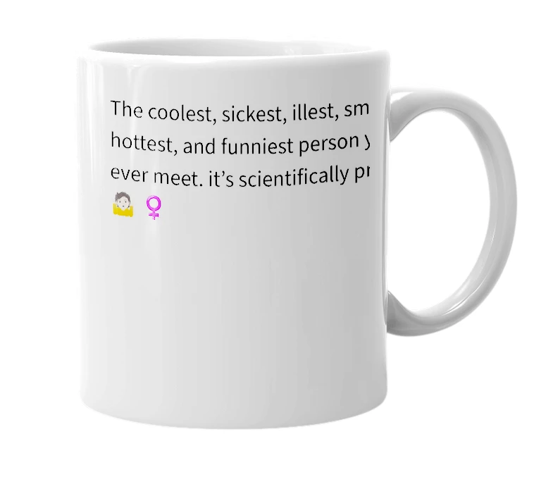 White mug with the definition of 'Jaiden'