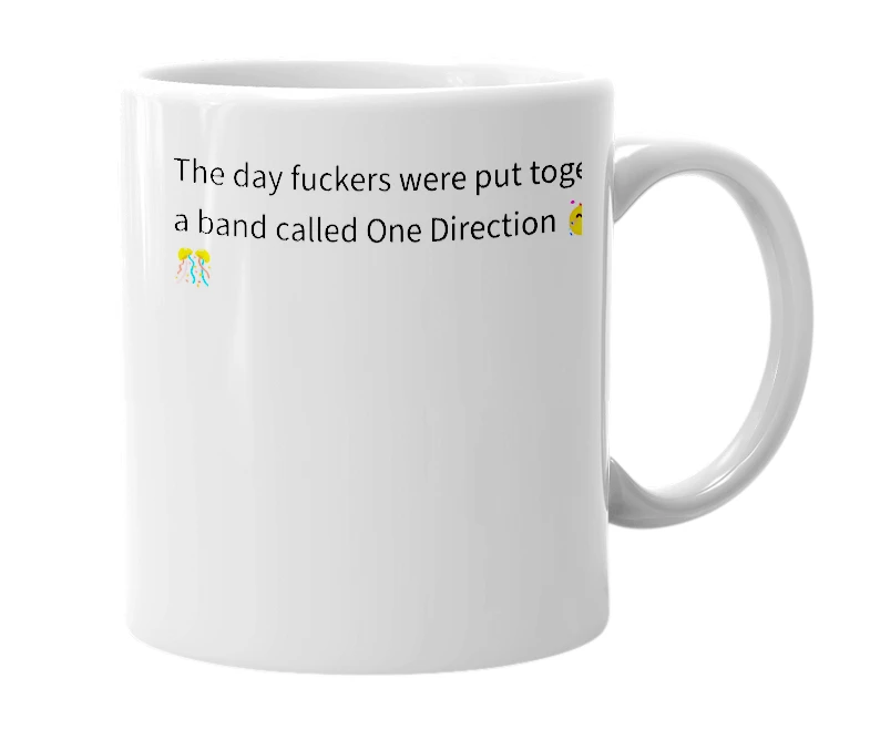 White mug with the definition of 'July 23'