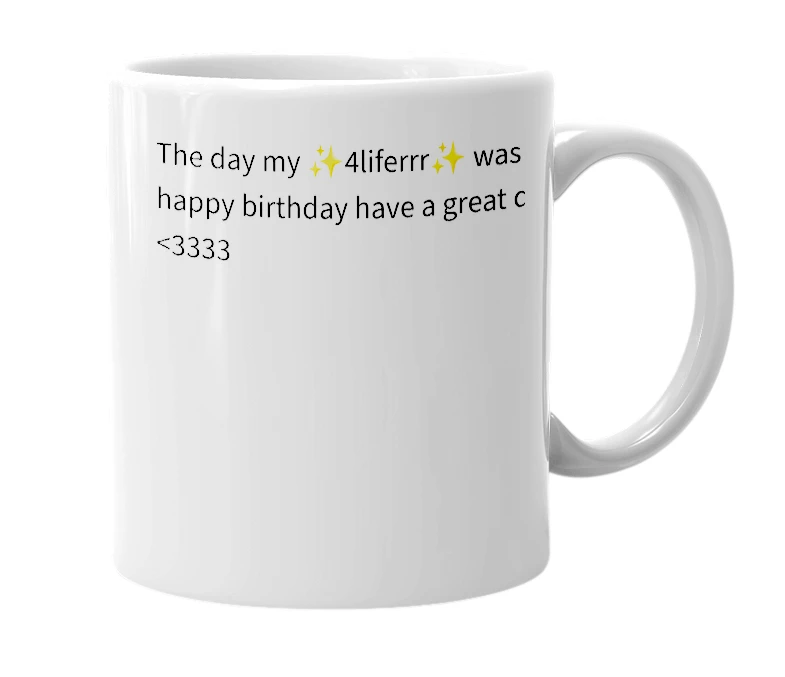 White mug with the definition of '20th July'