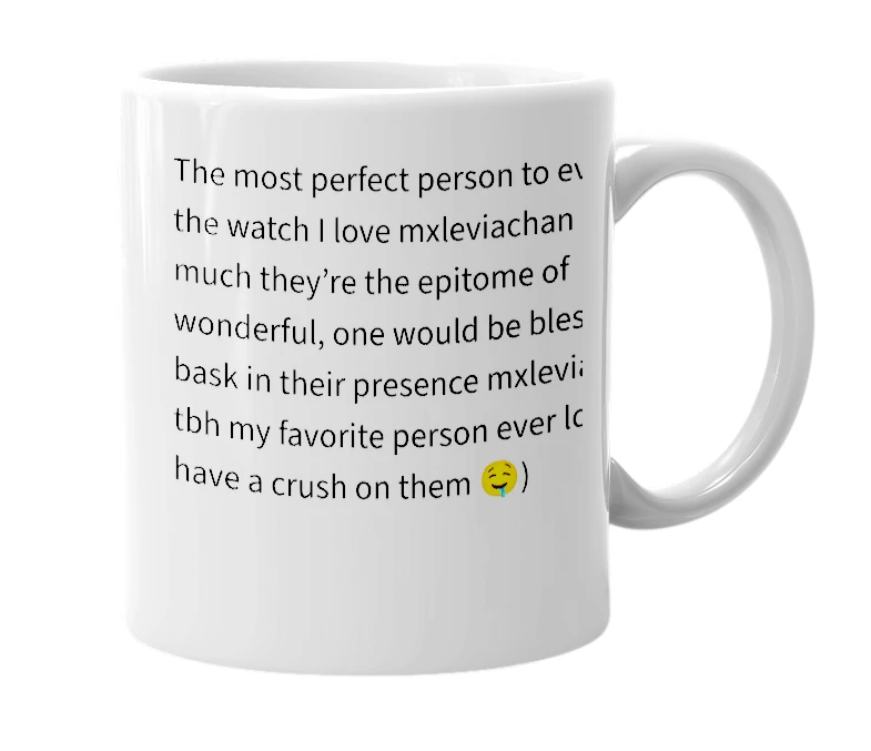White mug with the definition of 'mxleviachan'