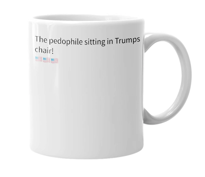 White mug with the definition of 'Joe Biden'