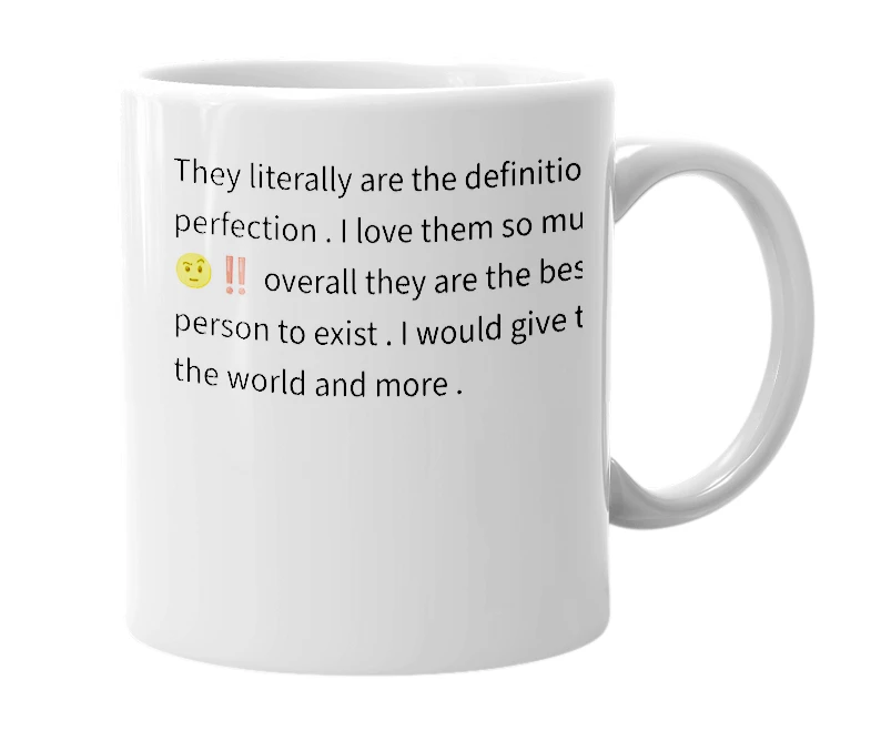 White mug with the definition of '0pt1m1st1c'
