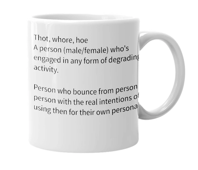 White mug with the definition of 'Cool Lil Thottie'