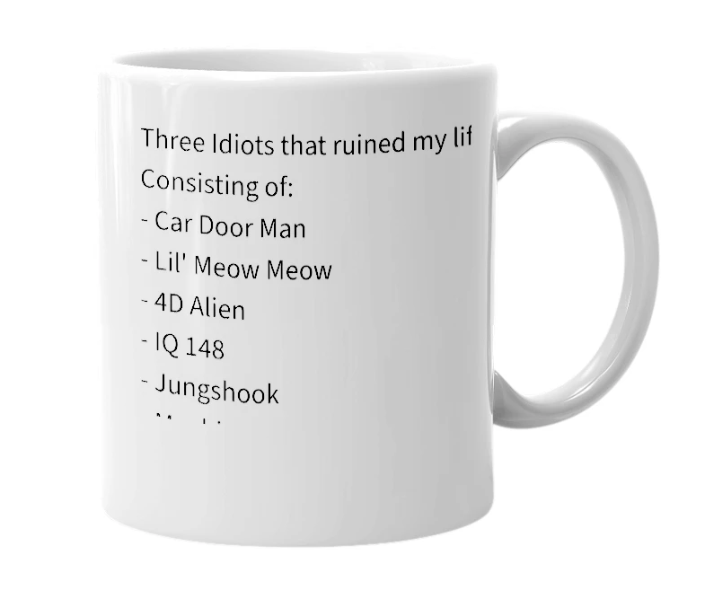 White mug with the definition of 'BTS'