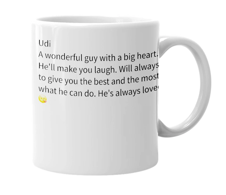 White mug with the definition of 'jahuda'