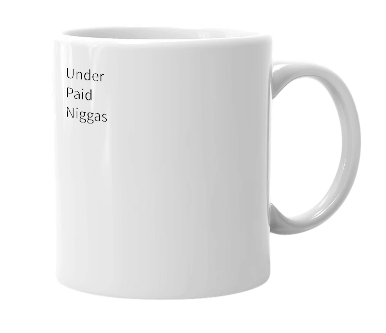 White mug with the definition of 'UPN'