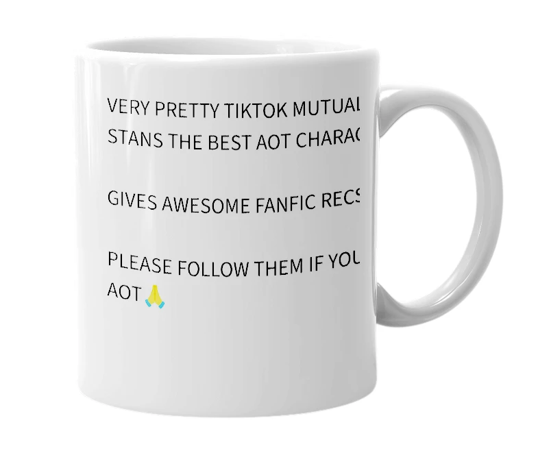 White mug with the definition of 'anaandcarlos'