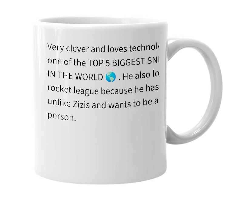 White mug with the definition of 'Zahidur'
