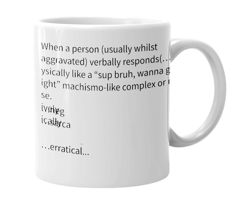 White mug with the definition of 'Hiphy'