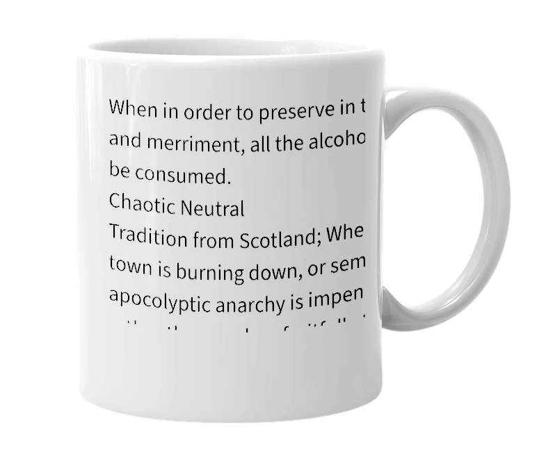 White mug with the definition of 'Macintyre'