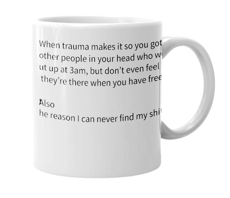 White mug with the definition of 'OSDD'