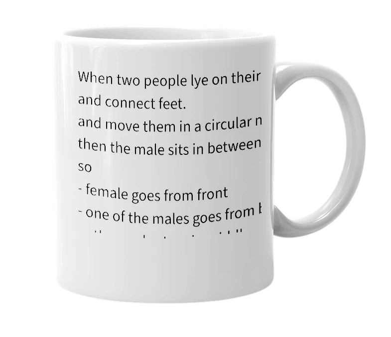 White mug with the definition of 'The bicycle'