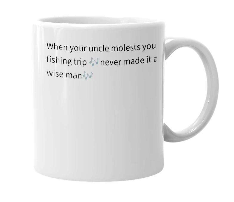White mug with the definition of 'Uncle ricked'