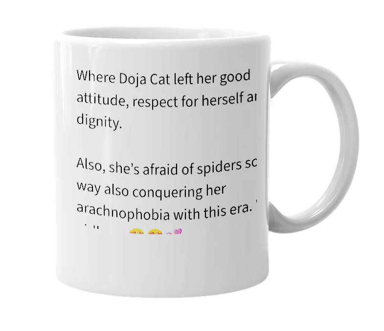 White mug with the definition of 'Agora Hills'