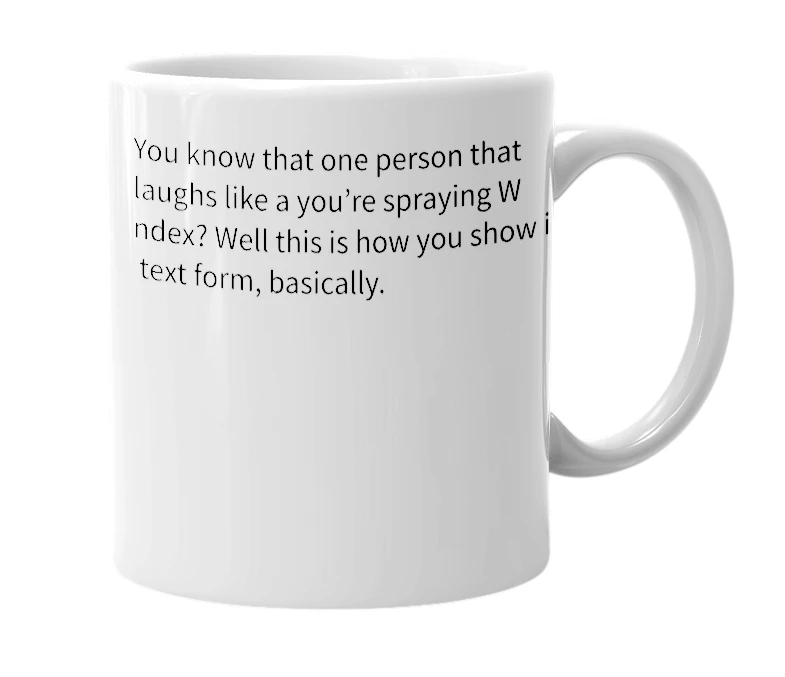 White mug with the definition of 'SKSKSKSKKS'
