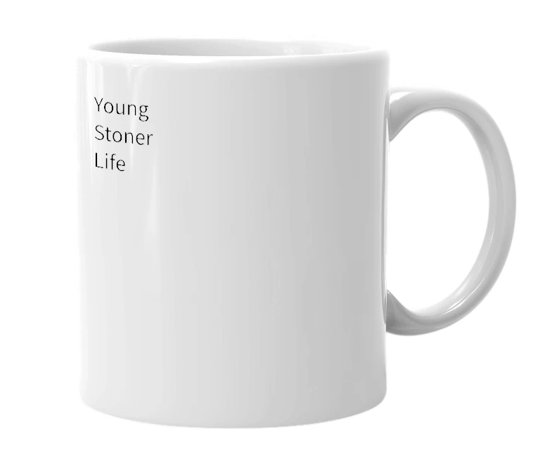 White mug with the definition of 'YSL'