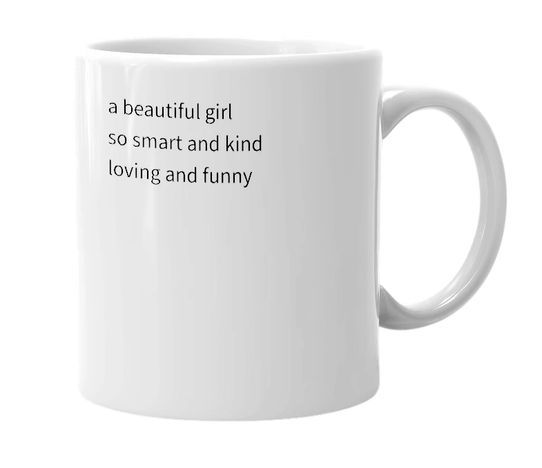 White mug with the definition of 'aliciah'